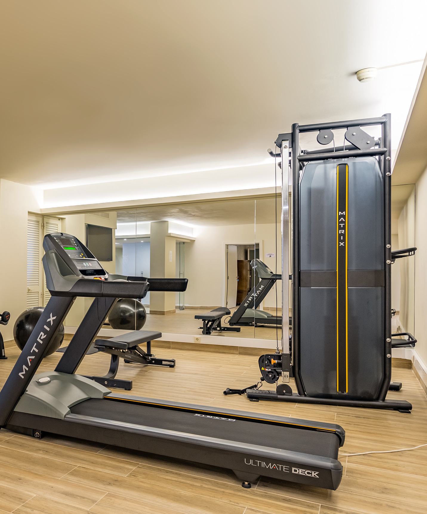 Das Pestana Royal All Inclusive, Hotel in Strandnähe, hat ein Fitnessstudio mit Maschinen und Gewichten