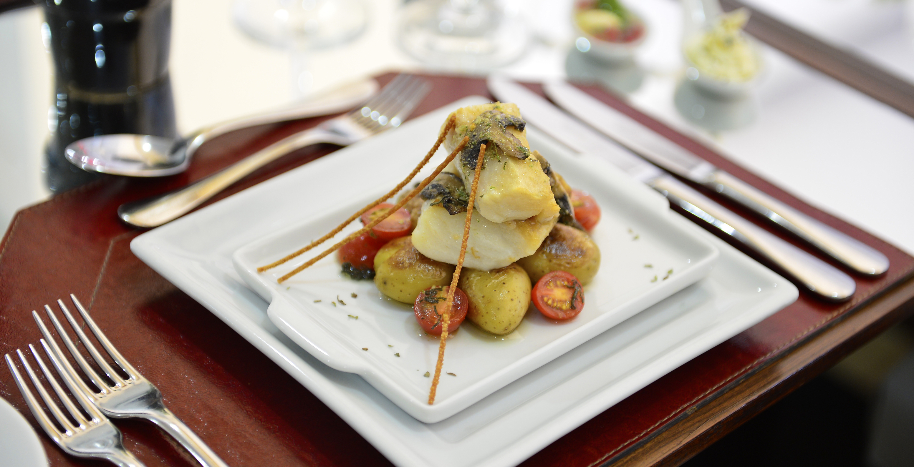 The Cais da Ribeira restaurant at the hotel in Curitiba, Brazil, serves international and Brazilian-inspired meals