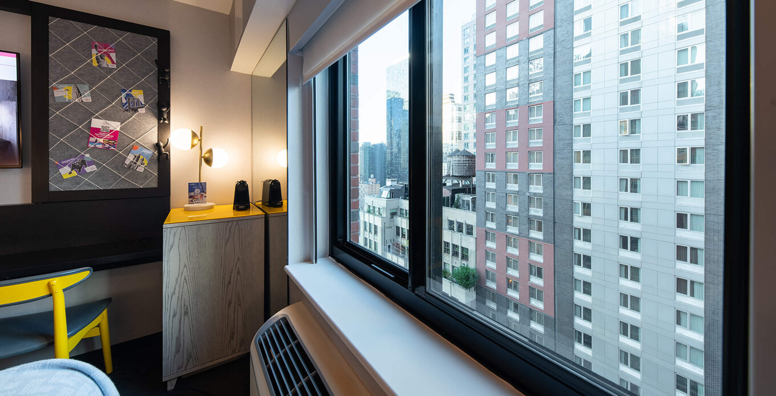 The Superior King High Floor at Pestana CR7 Times Square has a street view window and air conditioning