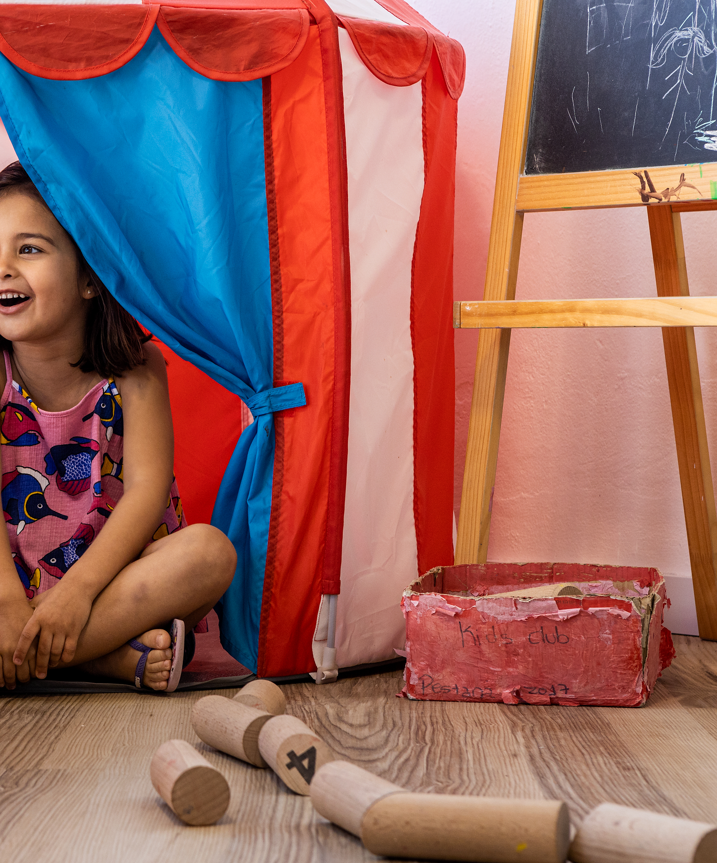 Kids Club space where parents can leave their children to play during the day at the 4-star hotel in Alvor