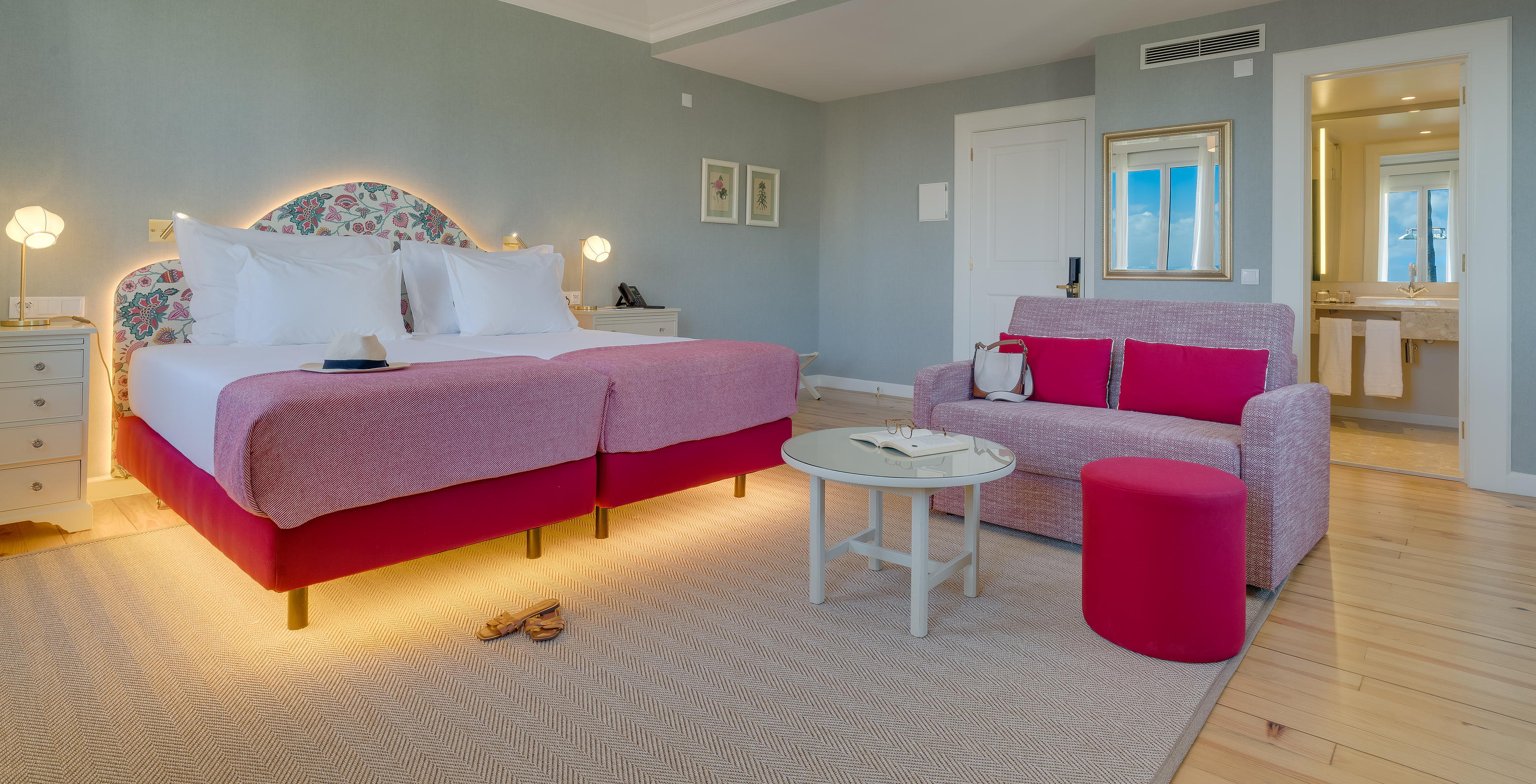 Partial Sea View Junior Suite at Pestana Quinta Perestrello has two single beds and a sofa