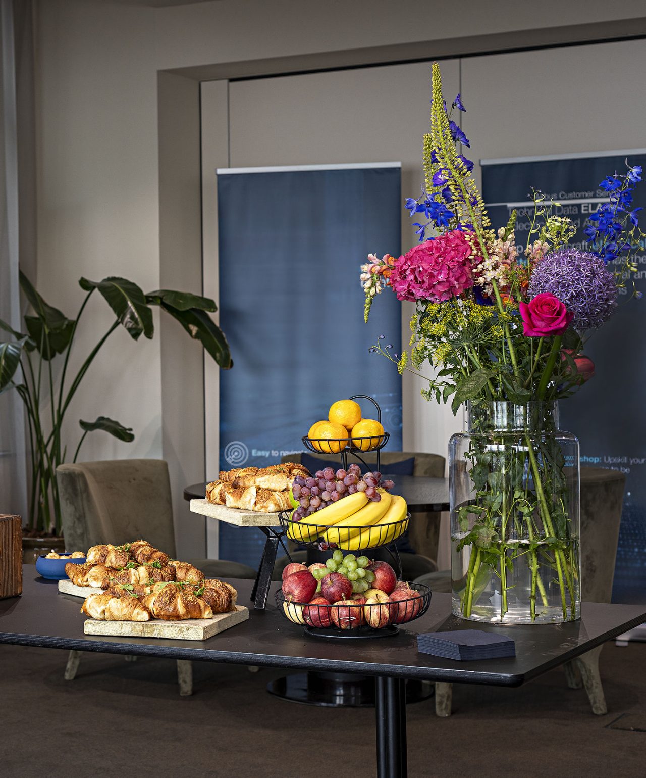Meetings and Conferences at Pestana Hotel Group Meetings and Conferences at Pestana Hotel Group, with coffee breaks offering various options like fruit and croissants